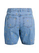 Jeansshorts med broderade blommor, Blå, Packshot image number 1