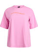 Sportig t-shirt i ekologisk bomull, Rosa, Packshot image number 0