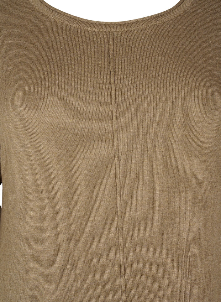 Stickad klänning i bomull-viskosblandning, Grön, Packshot image number 2