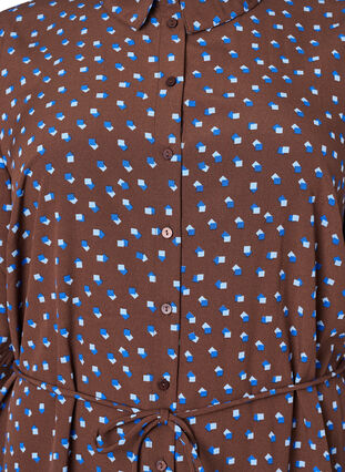 FLASH – Skjortklänning med tryck, Chicory Coffee AOP, Packshot image number 2