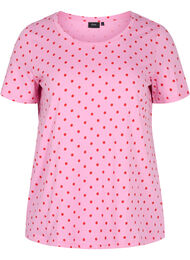 Prickig t-shirt i bomull, Prism Pink W. Dot