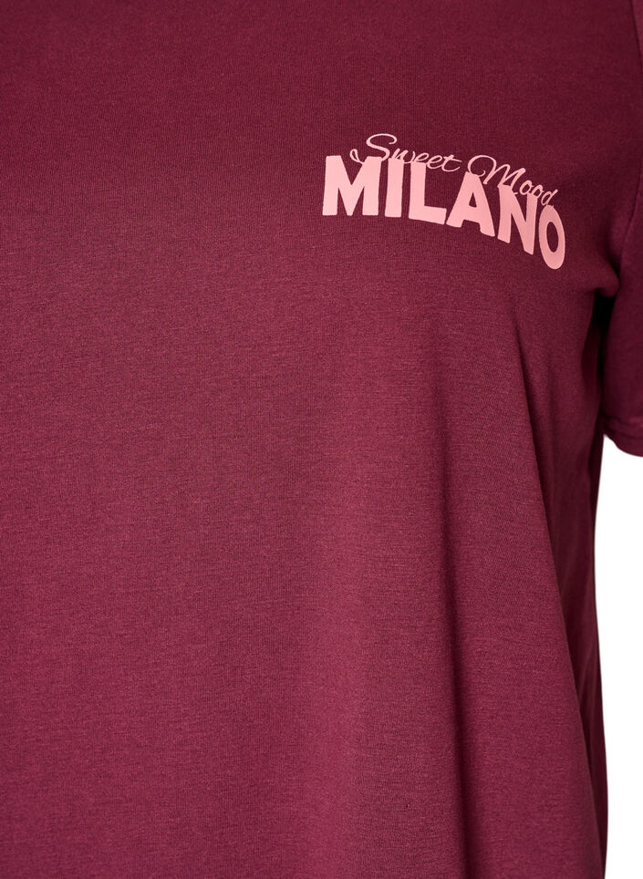 T-shirt med tryck, R&ouml;d, Packshot image number 2