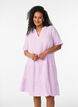 Kort a-linjeformad kl&auml;nning i bomullsmuslin, Lila, Model image number 0