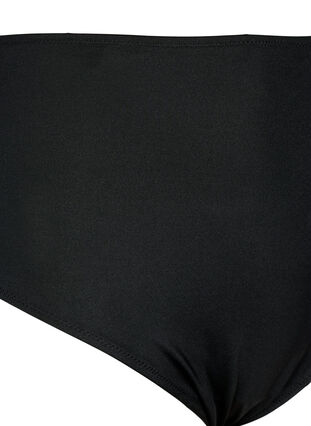 Enfärgad bikiniunderdel med normal midja, Black, Packshot image number 2