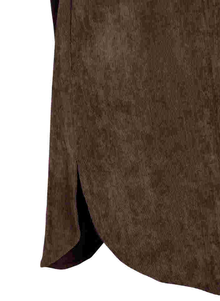 Sammetsklänning med 3/4 ärmar och knappar, Java, Packshot image number 3