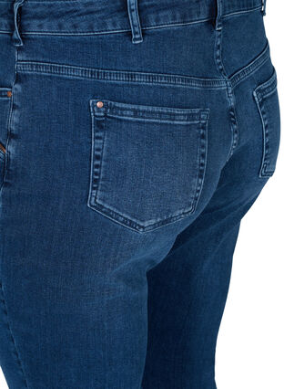 Sanna jeans i extra slim fit och normal midjehöjd, Blue denim, Packshot image number 3