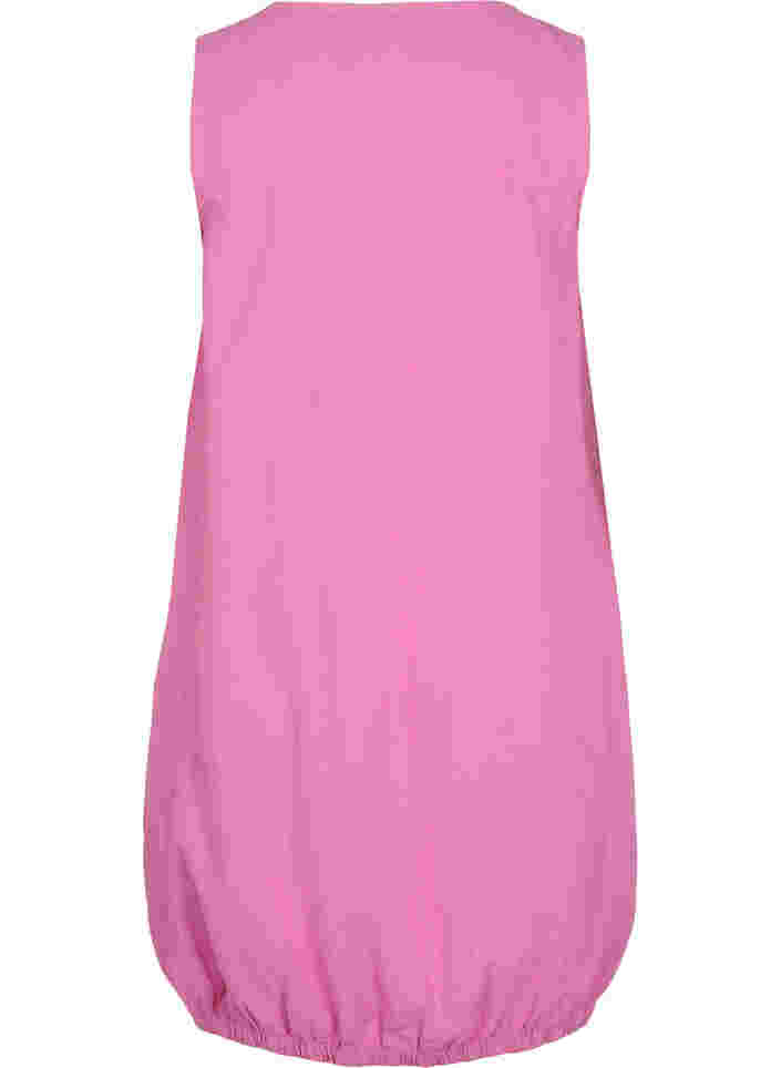 Ärmlös klänning i bomull, Cyclamen, Packshot image number 1