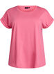 Kort&auml;rmad t-shirt i bomullsblandning, Rosa, Packshot image number 0
