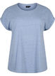Melerad t-shirt med korta &auml;rmar, Bl&aring;, Packshot image number 0