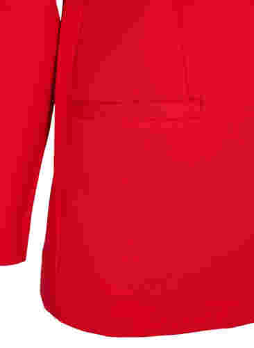 Enkel blazer med knapp, Flame Scarlet, Packshot image number 3