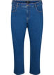Croppade Vera-jeans med raka ben, Bl&aring;, Packshot image number 0
