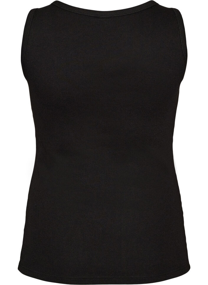 T&aring;tsittande topp med motiv, Svart, Packshot image number 1
