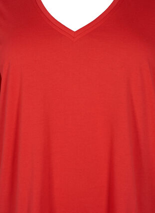 FLASH - T-shirt med v-ringning, High Risk Red, Packshot image number 2