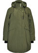 Vattenavvisande parkas med huva och funktionella detaljer, Gr&ouml;n, Packshot image number 0