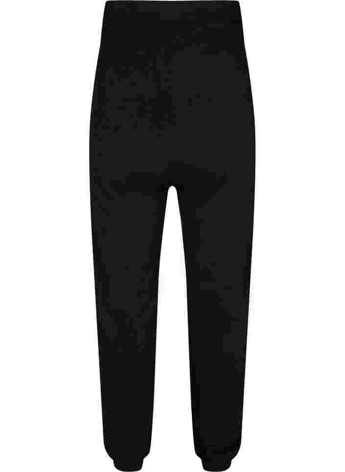 Stickade gravidbyxor, Black, Packshot image number 1