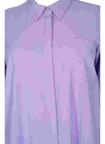 Lång skjorta i viskosmix, Bougainvillea, Packshot image number 2