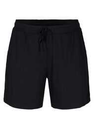 Ribbade shorts med fickor, Black