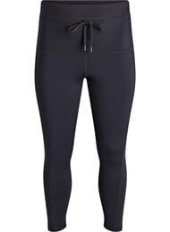 7/8 tr&auml;ningstights med h&ouml;g midja och ficka, Svart