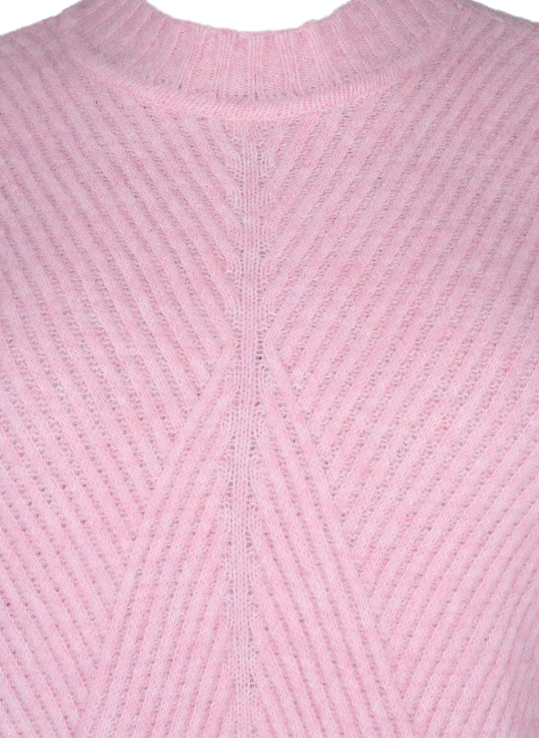 Zizzi Randig tr&ouml;ja med l&aring;nga &auml;rmar, Corsage Mel., Packshot image number 2