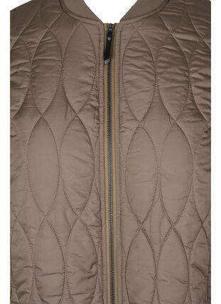 Quiltad täckjacka med blixtlås och fickor, Falcon, Packshot image number 2