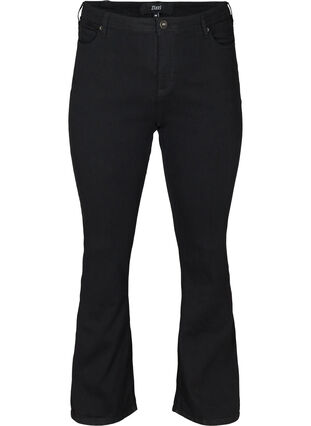 Ellen Jeans med högmidja och bootcut, Black, Packshot image number 0