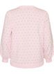 Stickad blus med sm&aring; prickar, Rosa, Packshot image number 1