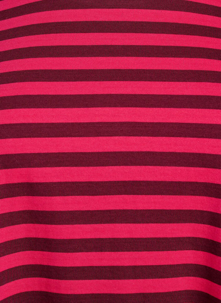 L&aring;ng natt-T-shirt med r&auml;nder, Rosa, Packshot image number 2