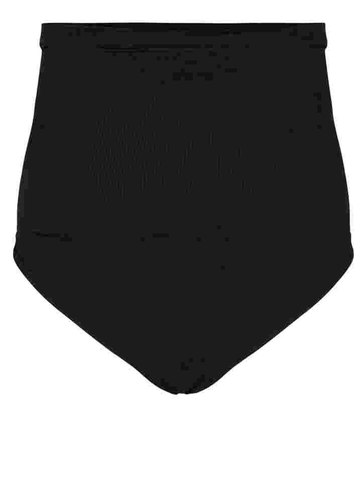 Högmidjade stringtrosor i shapewear, Black, Packshot image number 0