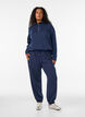 Sweatpants med h&ouml;g midja och dragsko, Bl&aring;, Model image number 0