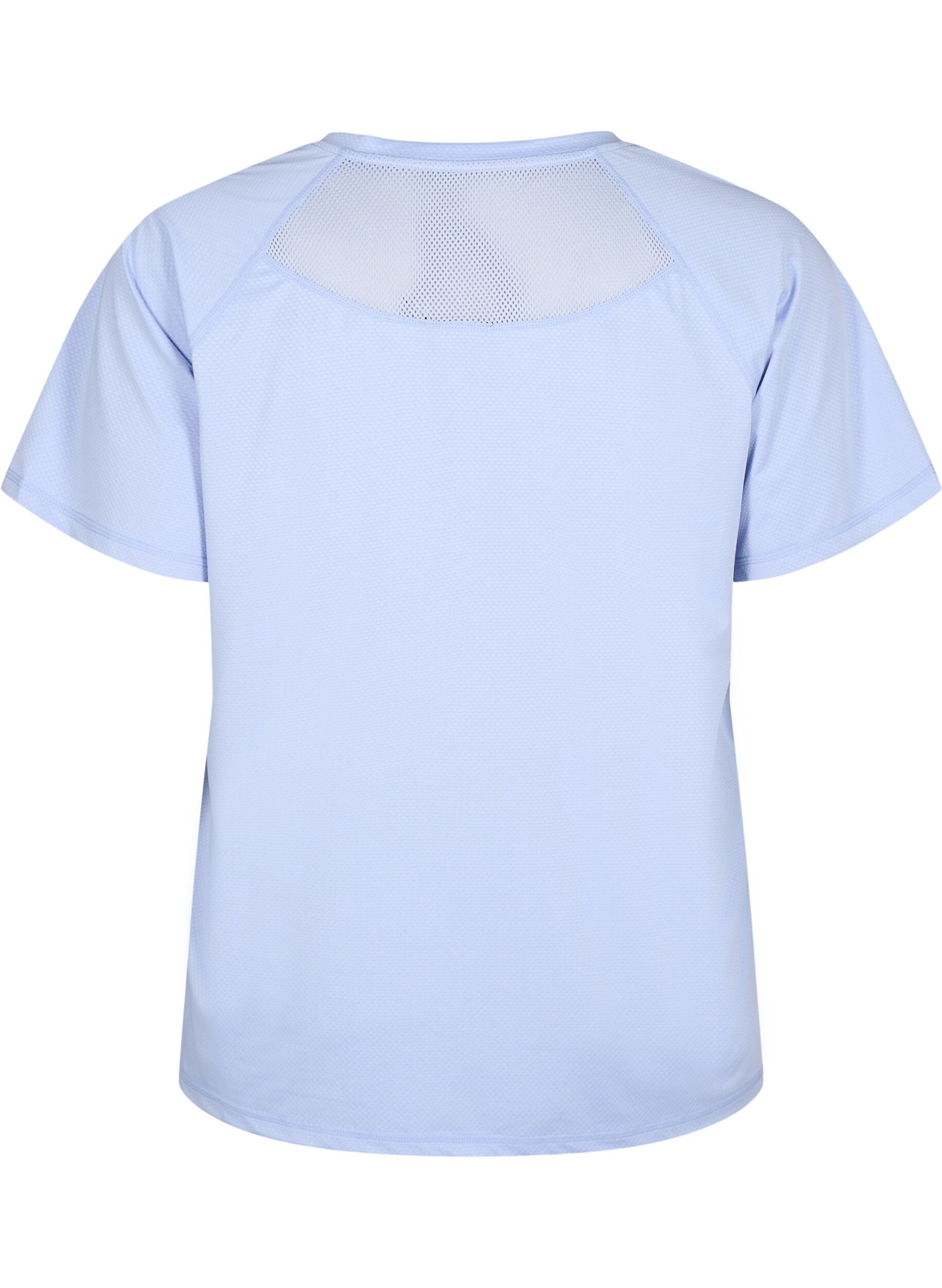 Zizzi Tr&auml;nings-T-shirt med n&auml;trygg, Zen Blue, Packshot image number 1