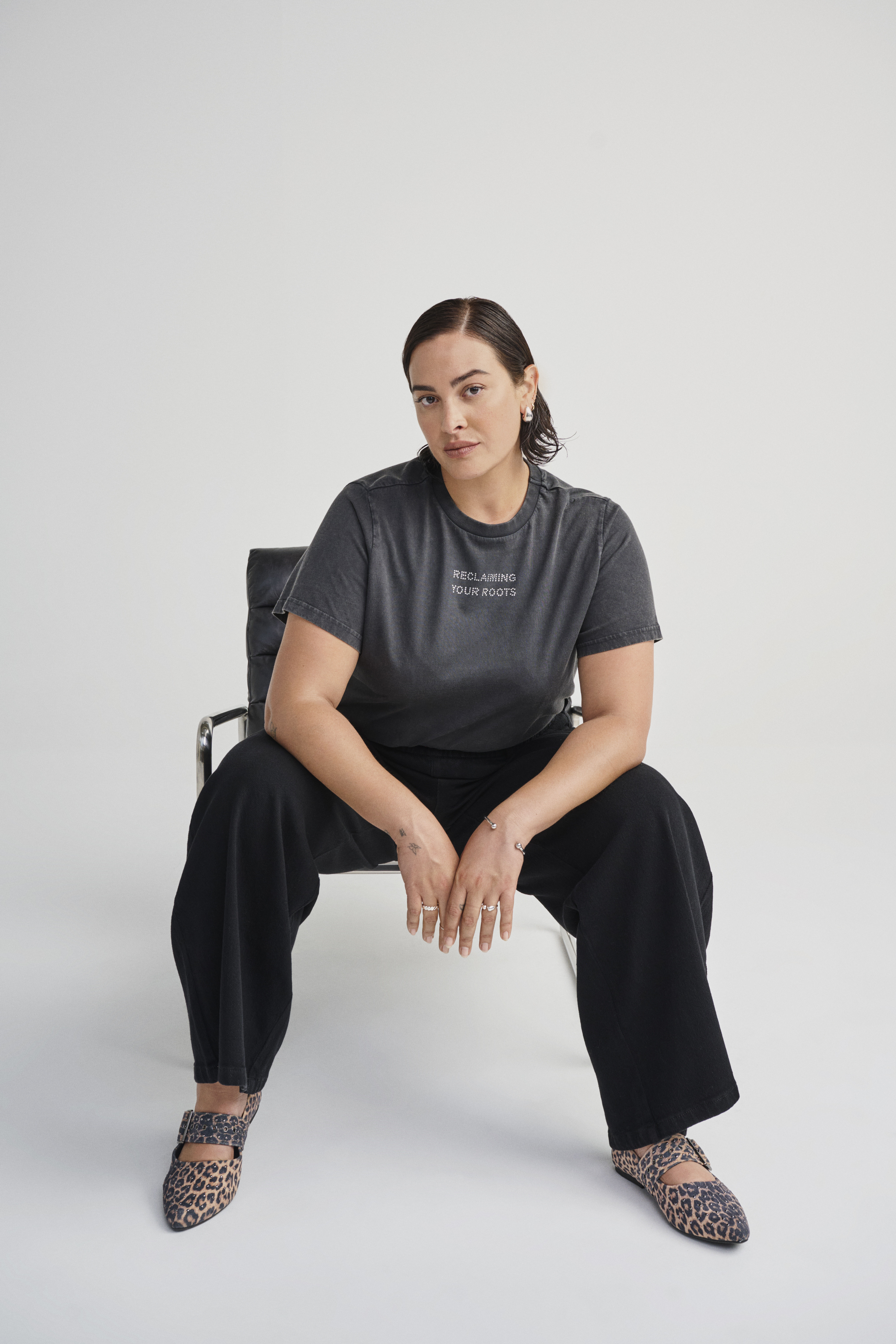 Ballerina i leopard med nitar, , Model