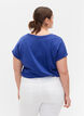 Kort&auml;rmad t-shirt i bomullsmix, Bl&aring;, Model image number 2