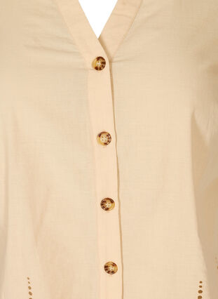 Kortärmad skjorta med broderi anglaise, Irish Cream, Packshot image number 2