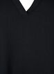 &Auml;rml&ouml;s topp med rynkdetaljer, Svart, Packshot image number 2