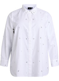 Tröja med strass, Vit