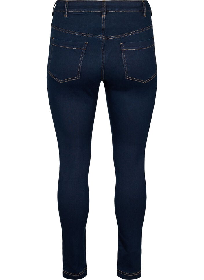 Super slim Amy jeans med h&ouml;g midja, Unwashed, Packshot image number 1