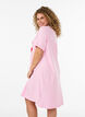 Kort&auml;rmat nattlinne i ekologisk bomull, Rosa, Model image number 2