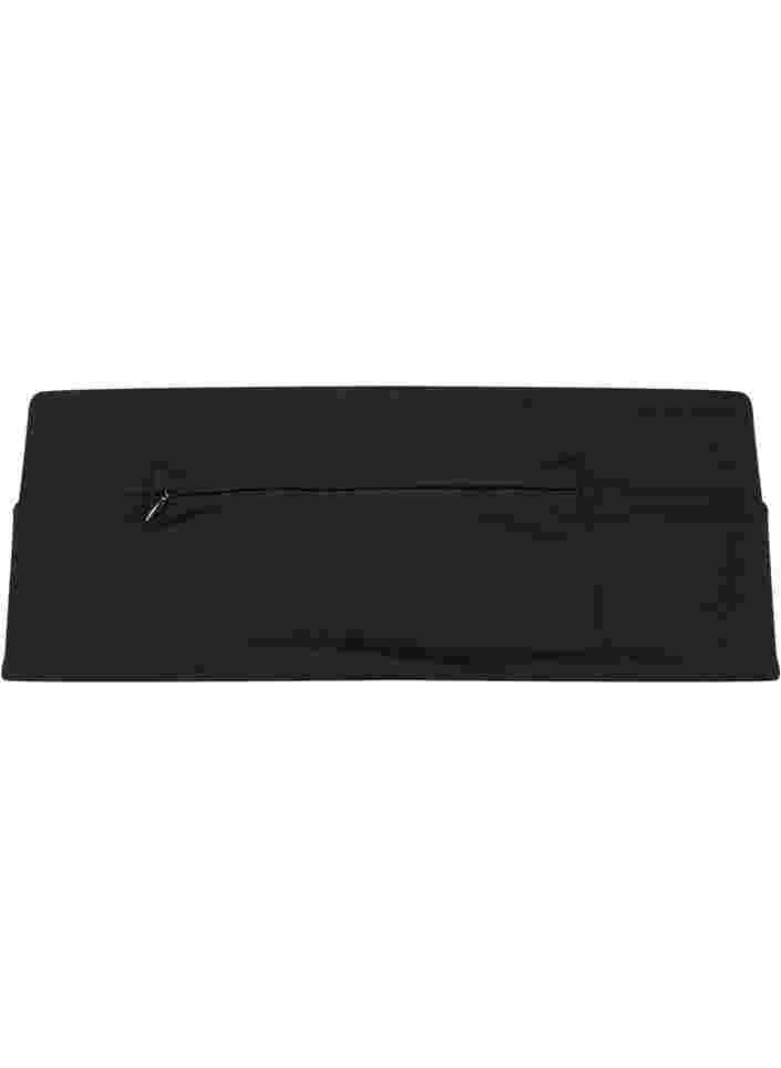 Löparbälte med reflex och fickor, Black, Packshot image number 1