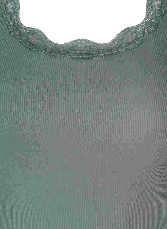 Topp med spetskant, Balsam Green, Packshot image number 2