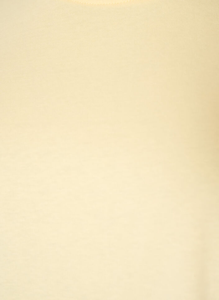 T-shirt med asymmetrisk spetskant, Gul, Packshot image number 2