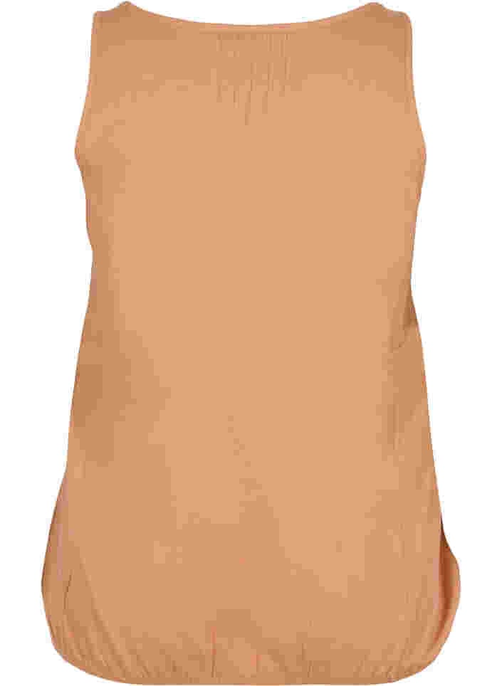 Enfärgad bomullstopp med resårkant, Pecan Brown, Packshot image number 1