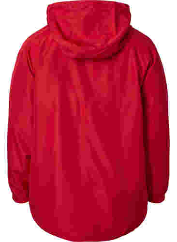 Kort jacka med huva och justerbar fåll, Tango Red, Packshot image number 1