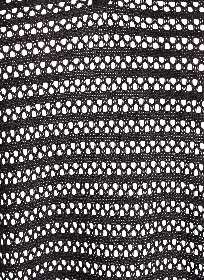 &Auml;rml&ouml;s strandkl&auml;nning med h&aring;lbroderi och sidoslitsar, Svart, Packshot image number 2