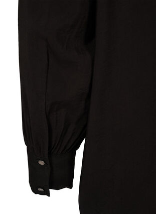 Tunika med knappar och volanger, Black, Packshot image number 3