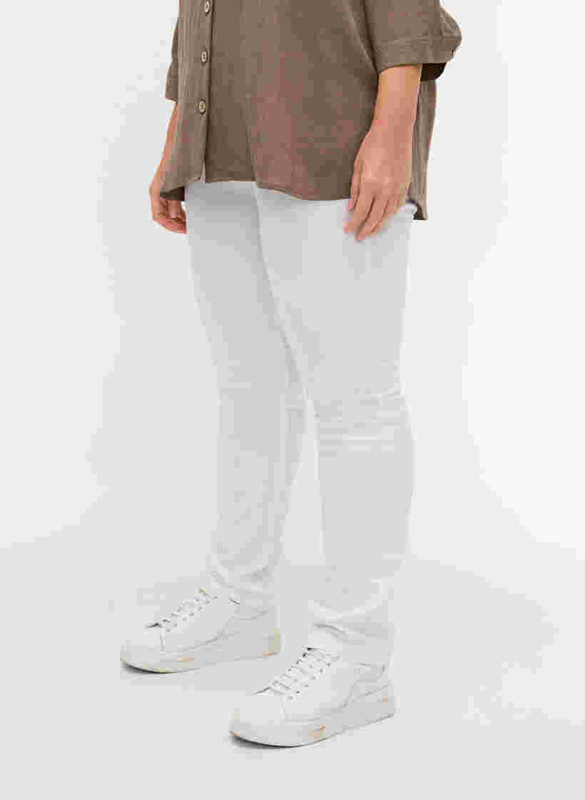 Slim fit Emily jeans med normalhög midja, Br. White, Model image number 2