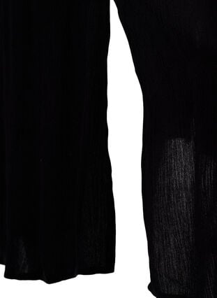 Skjortklänning i viskos med korta ärmar, Black, Packshot image number 3