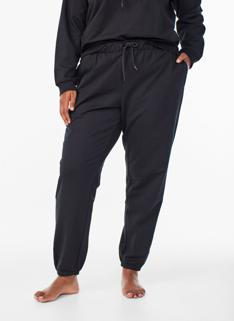 Mjukisbyxor med fickor, Svart, Model image number 2