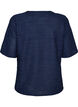 Blus med struktur och glitter, Bl&aring;, Packshot image number 1