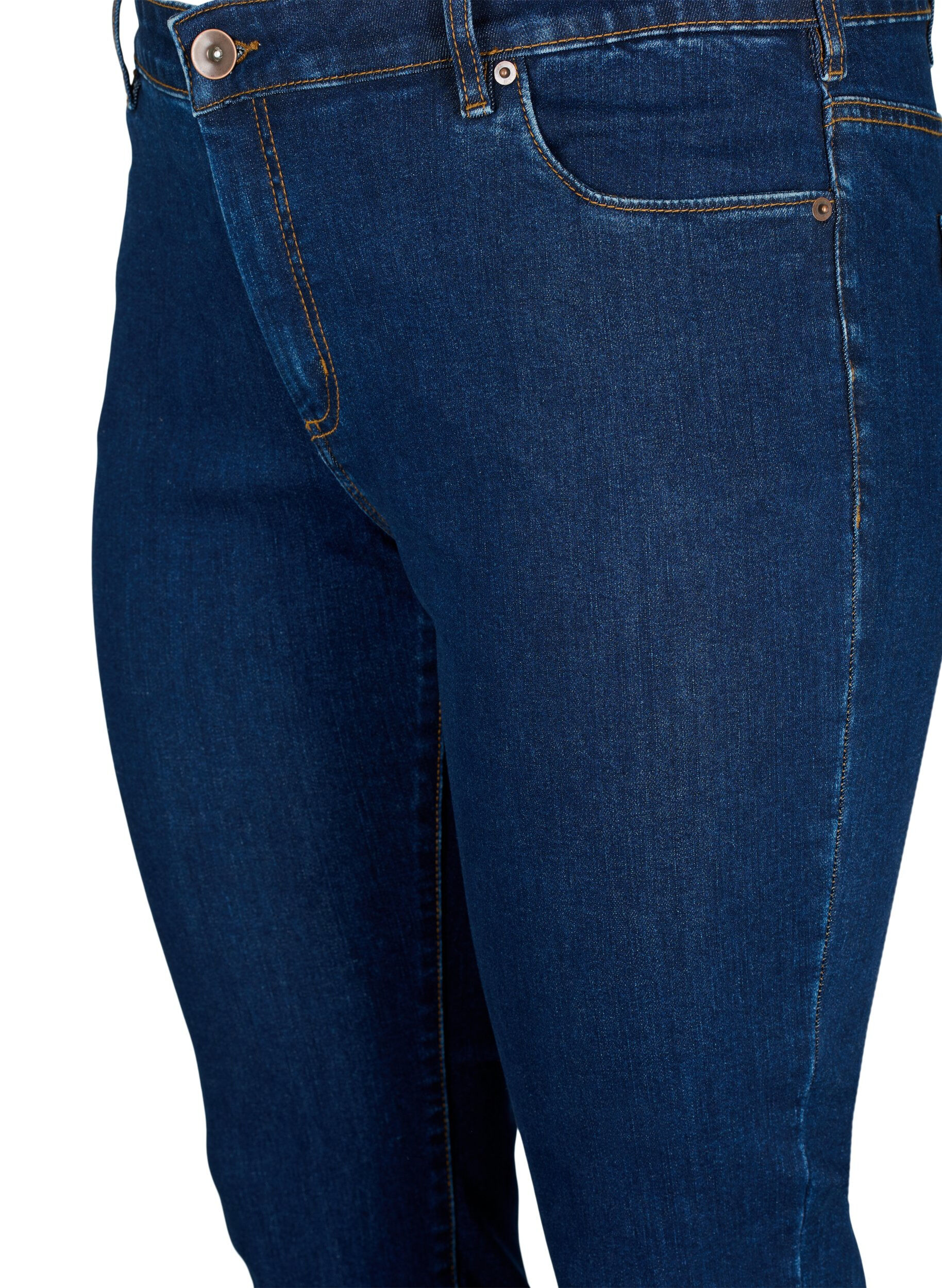 ZizziEmily-jeans med smal passform och normal midja, Bl&aring;, Packshot image number 2