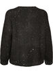 Cardigan med paljetter och knappar, Svart, Packshot image number 1